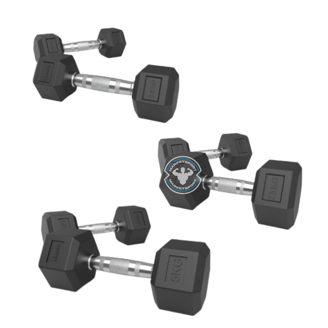 PACK 3 PAR  MANCUERNAS HC (2.5-5-7.5KG)